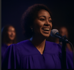 Gospel singer performing